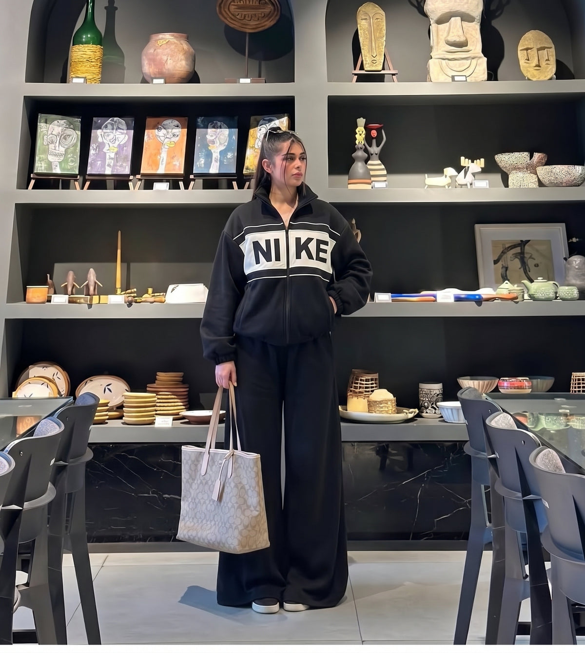 Logo Tape Wide-Leg Tracksuit