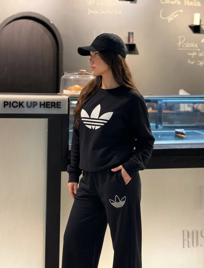 Logo Tape Wide-Leg Tracksuit