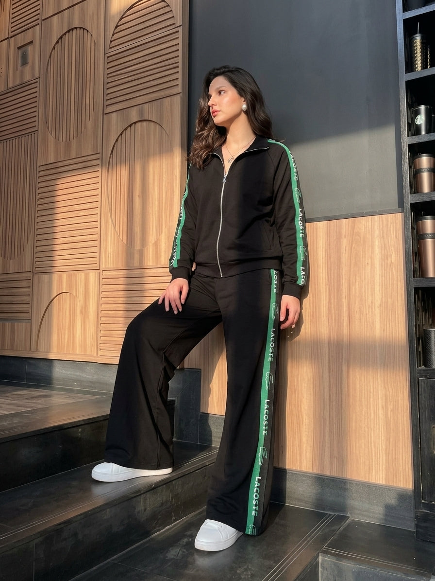 Logo Tape Wide-Leg Tracksuit