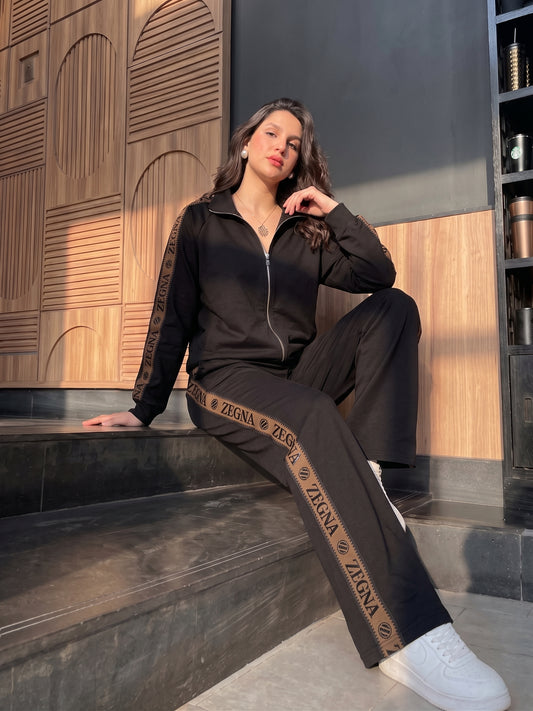Logo Tape Wide-Leg Tracksuit