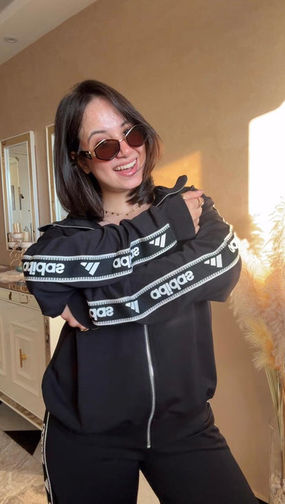 Logo Tape Wide-Leg Tracksuit