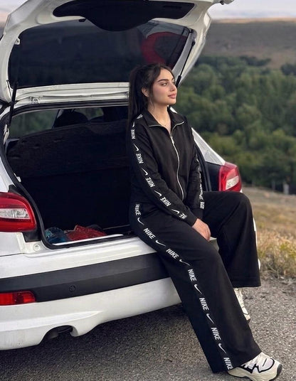 Side Tape Wide-Leg Tracksuit