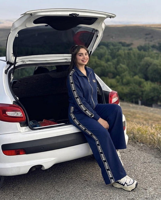 Logo Tape Wide-Leg Tracksuit