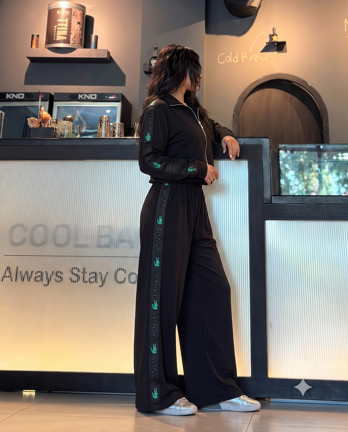Logo Tape Wide-Leg Tracksuit