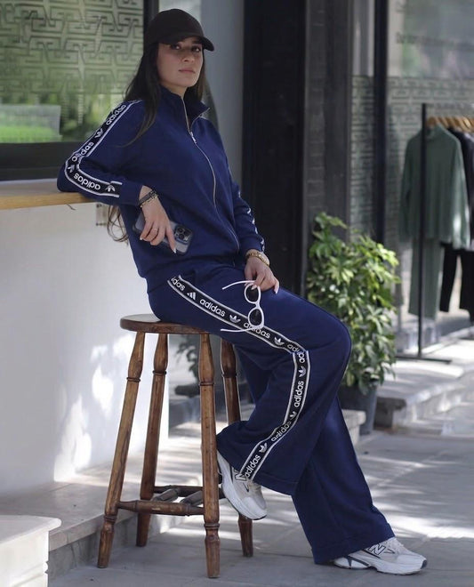 Logo Tape Wide-Leg Tracksuit
